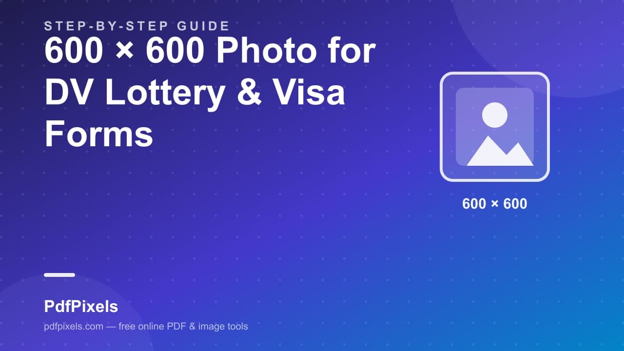 Passport-style portrait cropped to a 600 by 600 pixel square for the DV Lottery and US visa digital photo upload